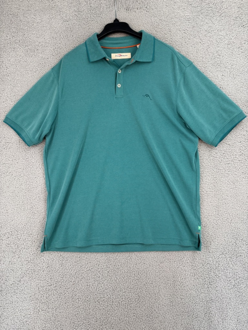 Tommy Bahama Men’s XL/TG short sleeve Teal Polo shirt Pullover Stretch outdoors